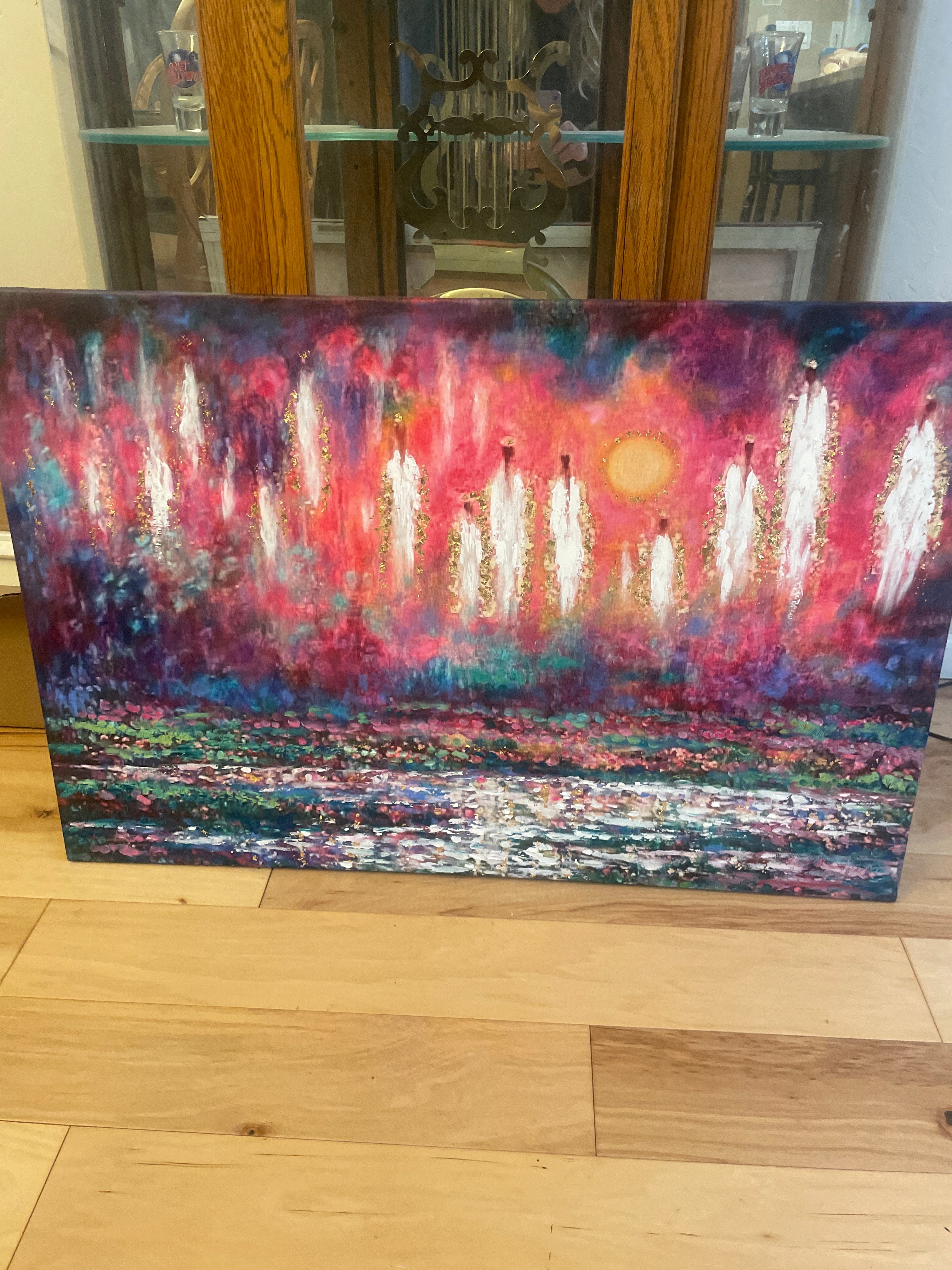Angels in heavens sunlight ,# 1of 5 limited edition embellished Angel prints