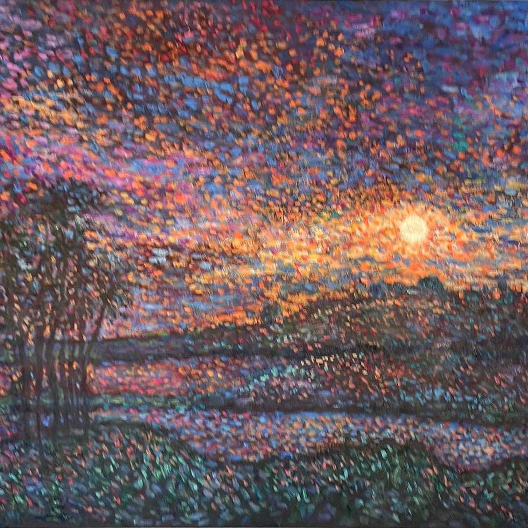 Original painting - Sunset off our deck -lk don Pedro - 36 x 24 x 1
