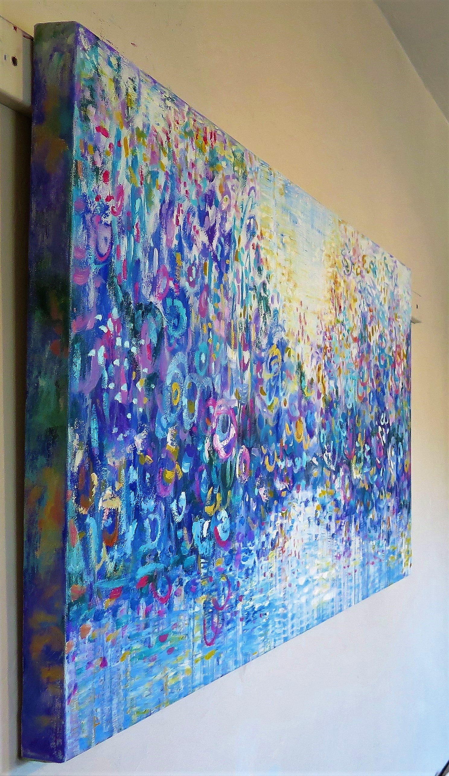 Original painting - Heavens Springtime 48 x 24 -mixed medium -large painting