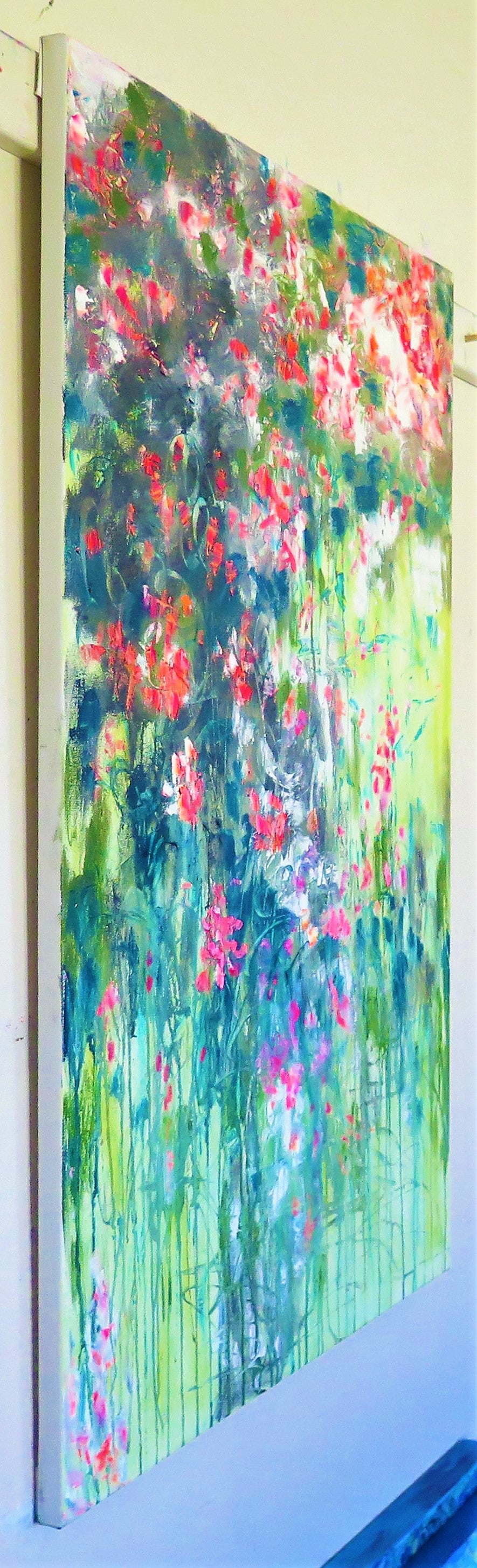 36x24x1 - Original Painting - Ambers Garden -oil and cold wax painting