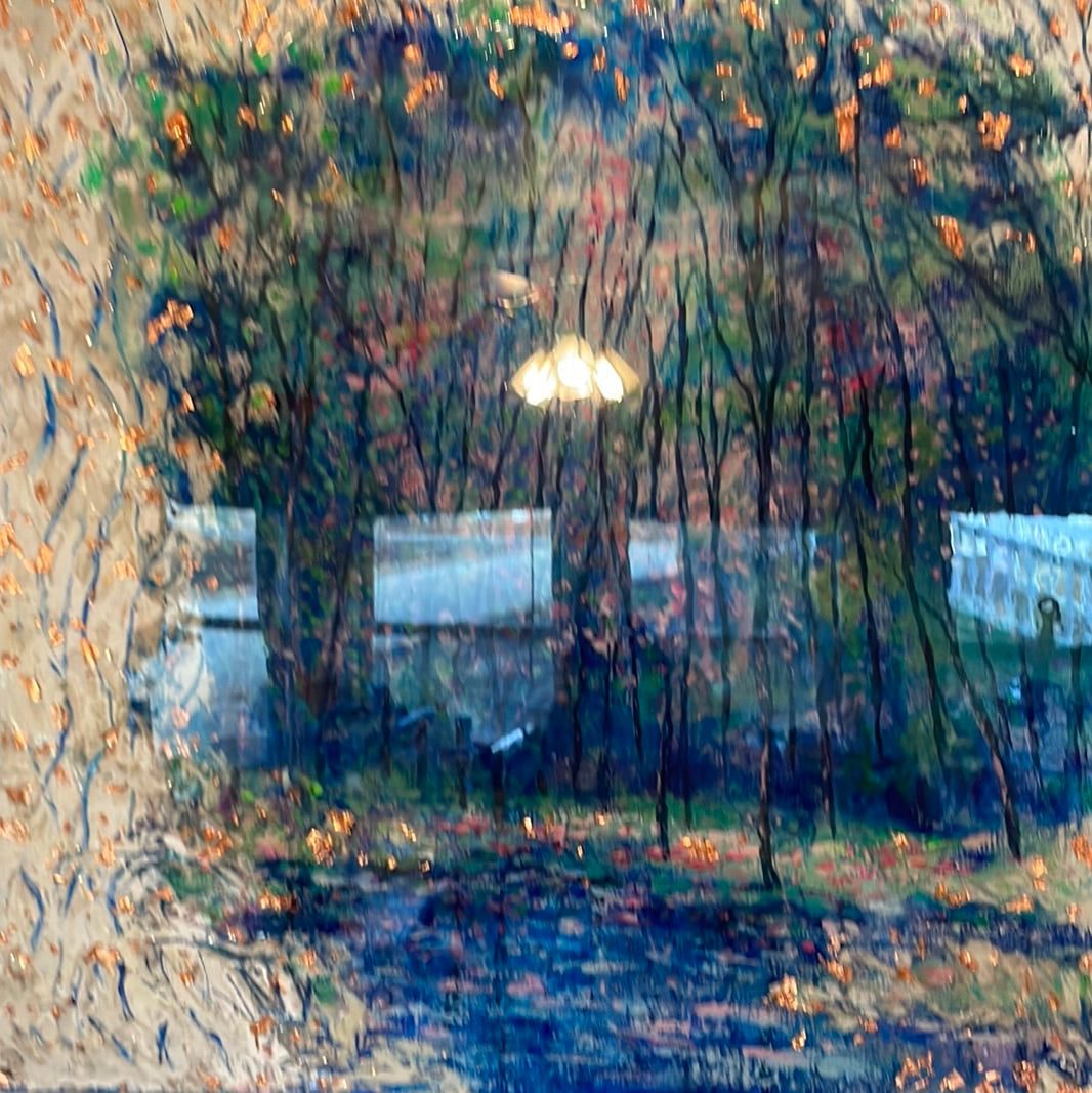 Original painting - Springtime woodland stream