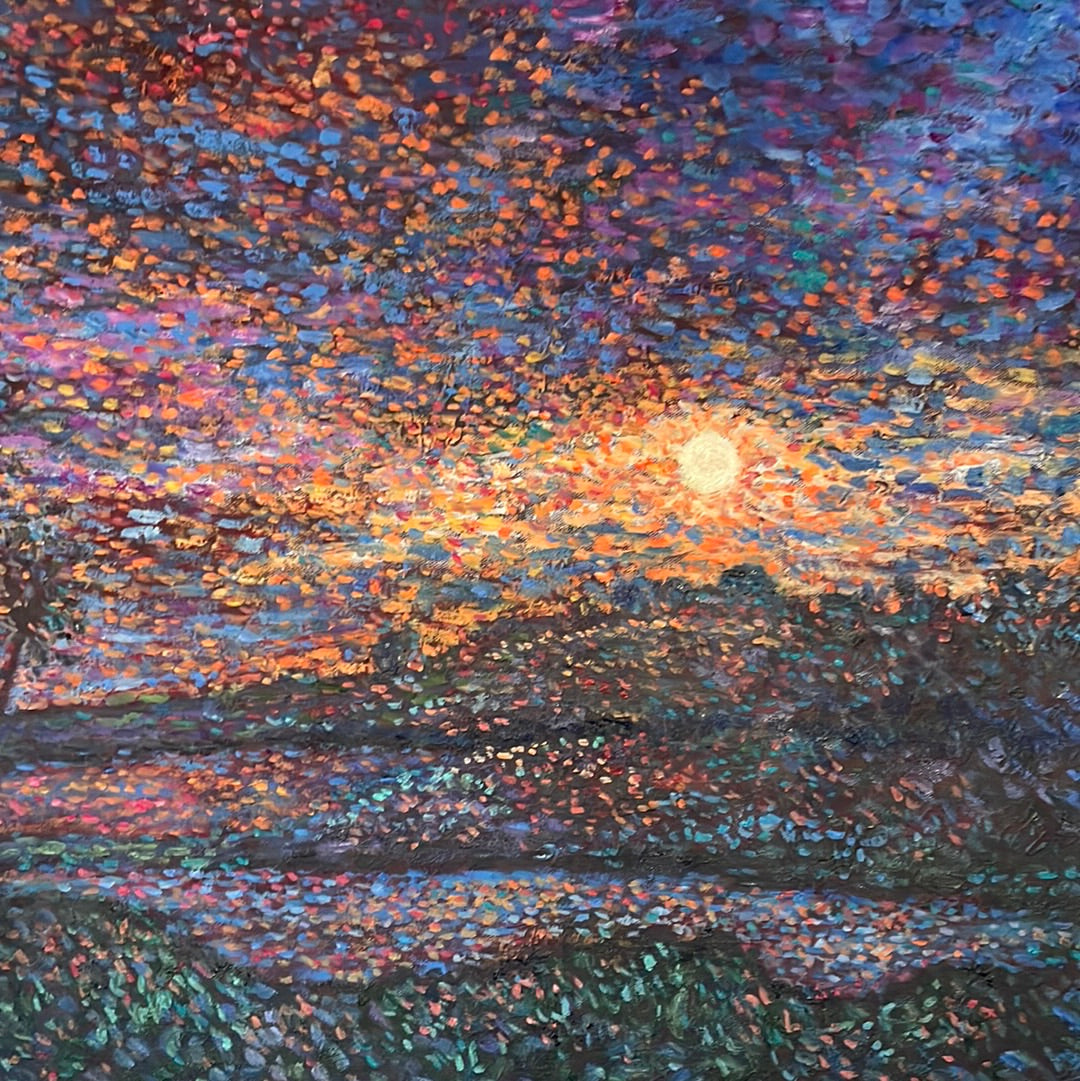 Original painting - Sunset off our deck -lk don Pedro   - 36 x 24 x 1