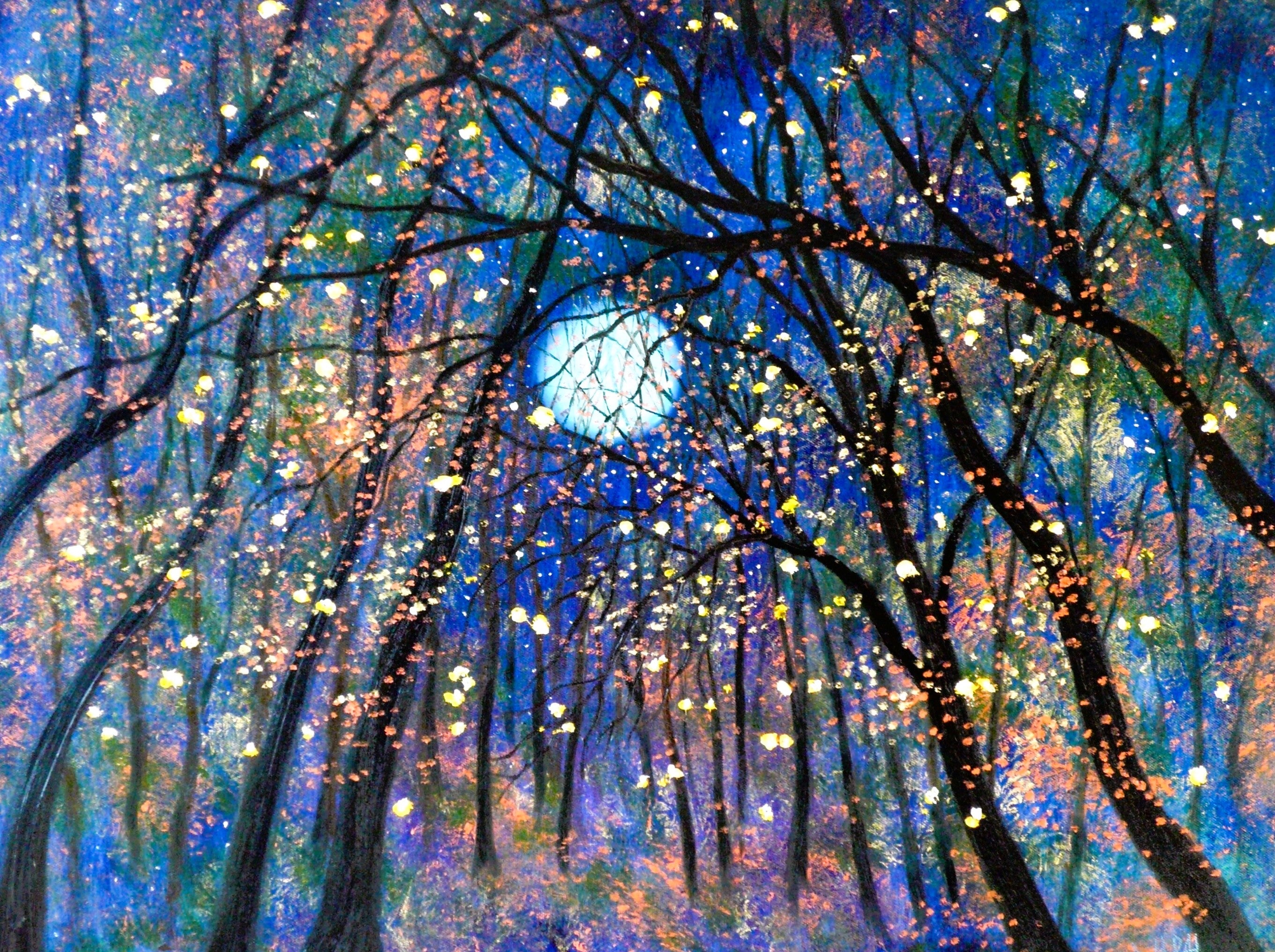 Copper Moon Firefly canvas print