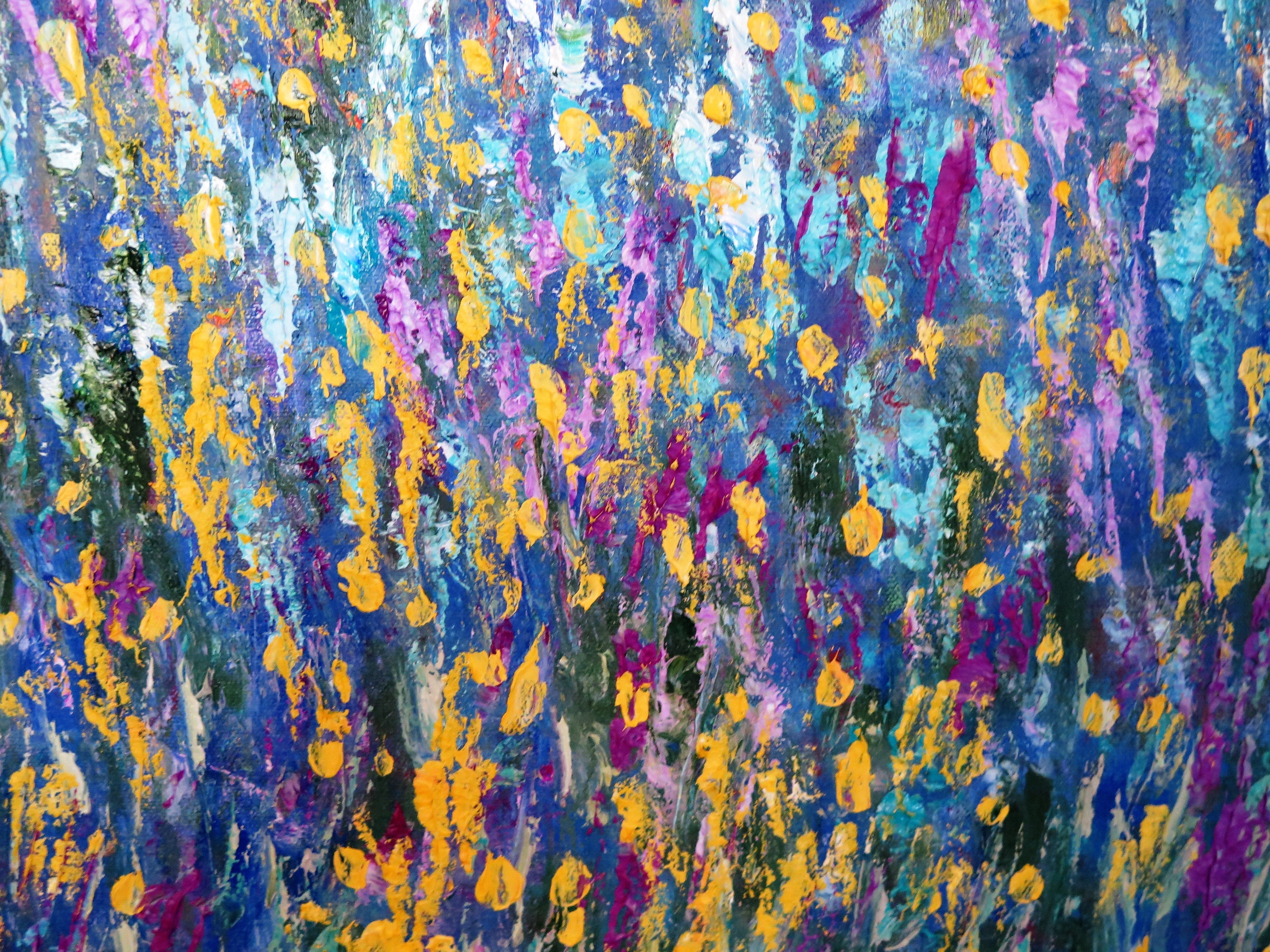 Original painting - Sunset Reflection Stream -24 x 36 x 1