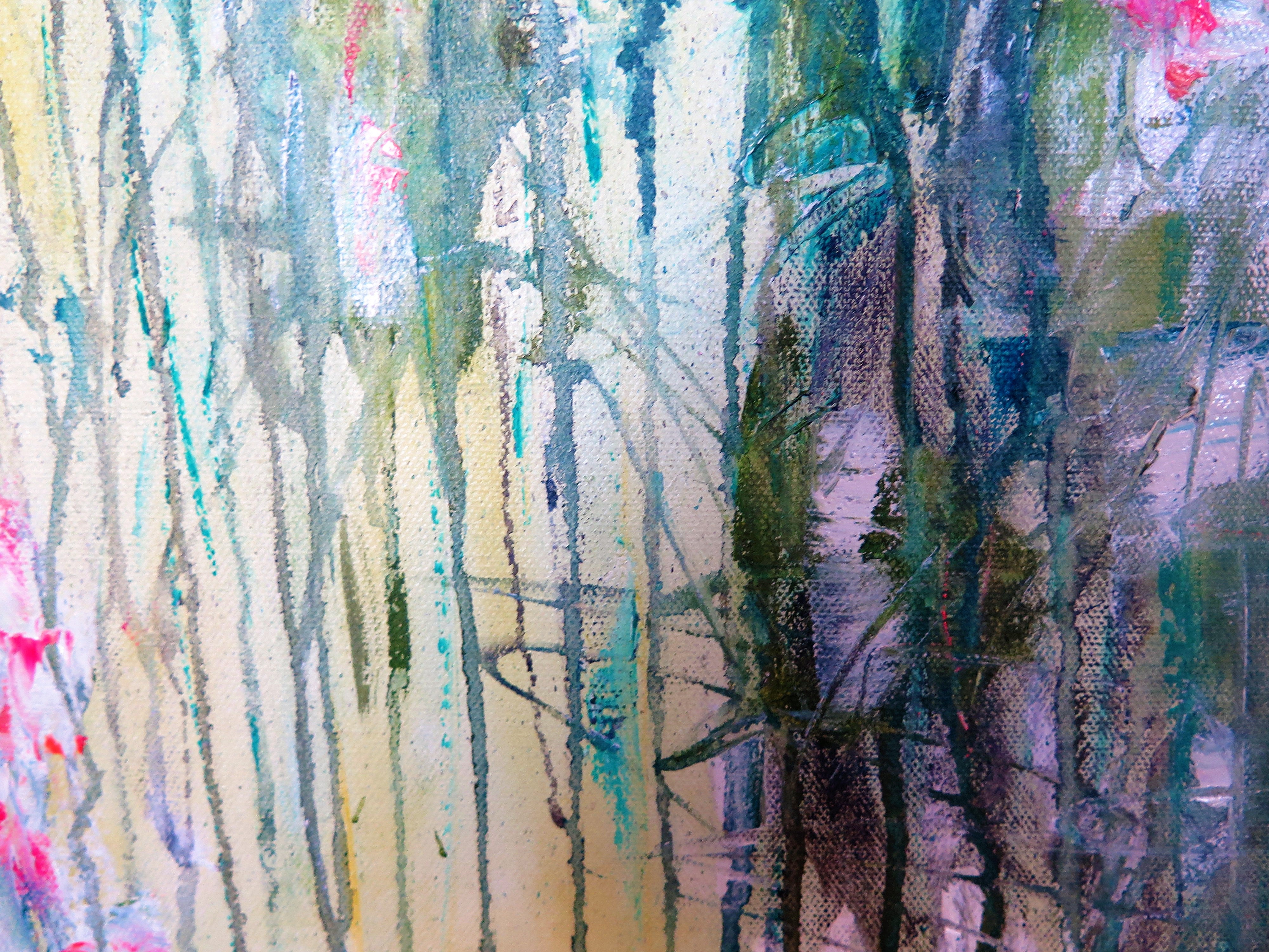 36x24x1 - Original Painting - Ambers Garden -oil and cold wax painting